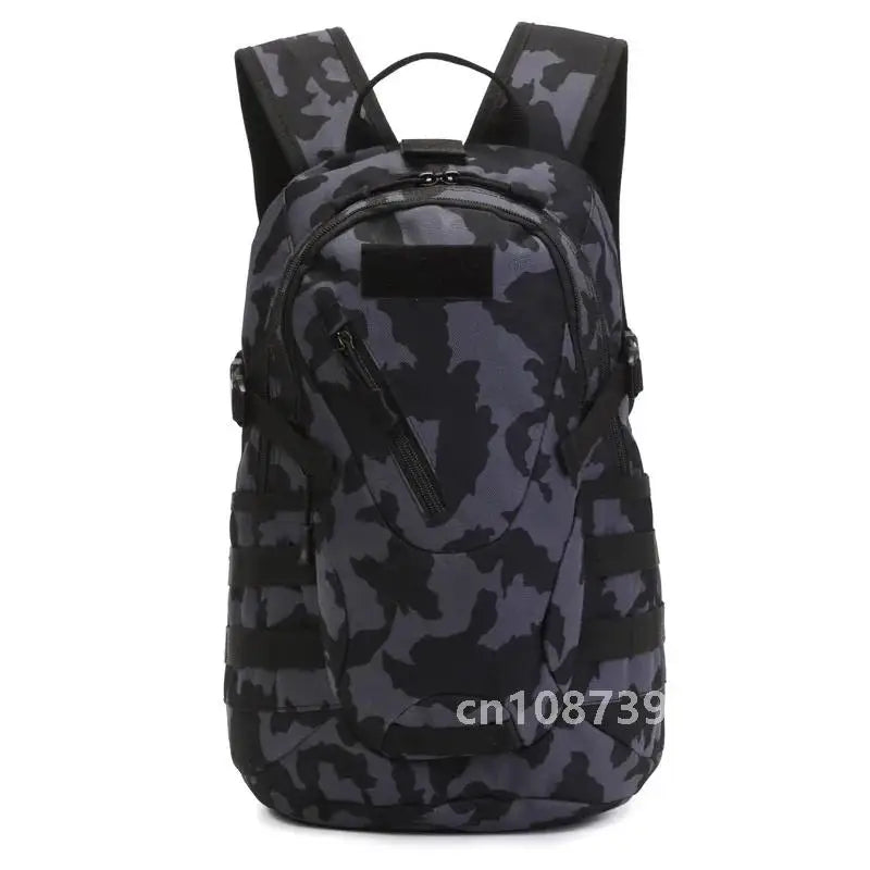 20L Tactical Backpack With USB Function Black Camo Bags