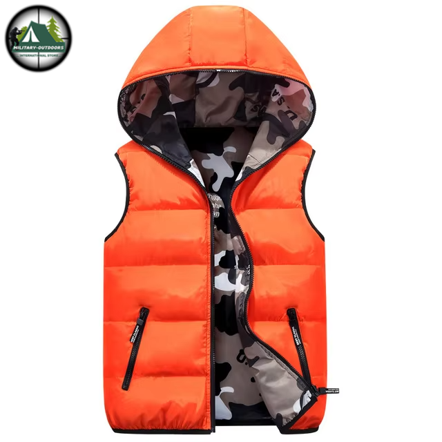 Camouflage Child Cotton Vest Orange CHINA Kids boys