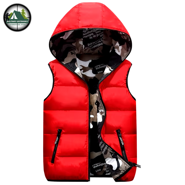 Camouflage Child Cotton Vest Red CHINA Kids boys