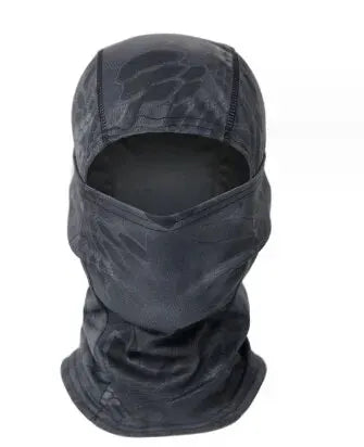 Camouflage Outdoor Mask black python print Mask