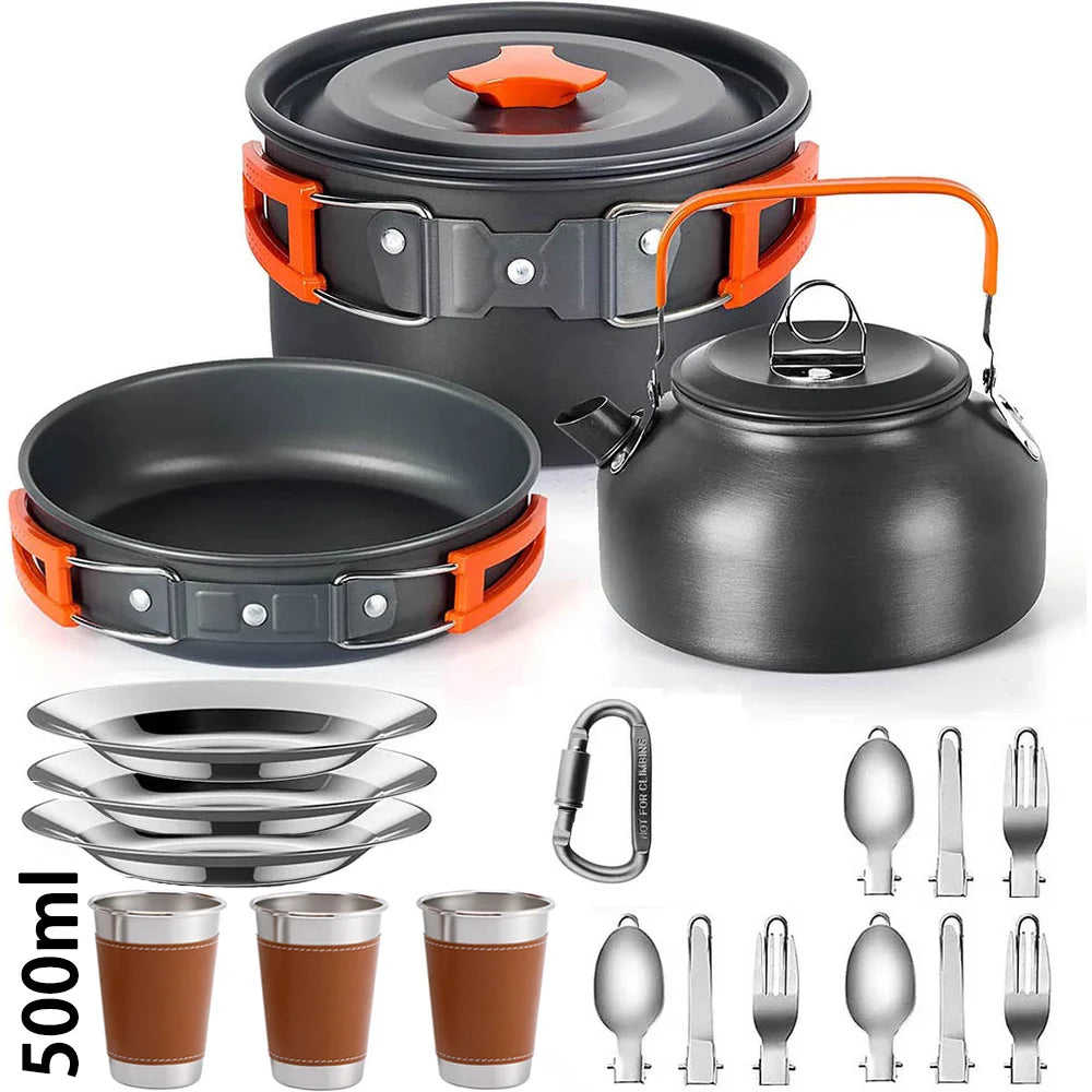 Outdoor Picnic Set For 2-3 People A Cookware