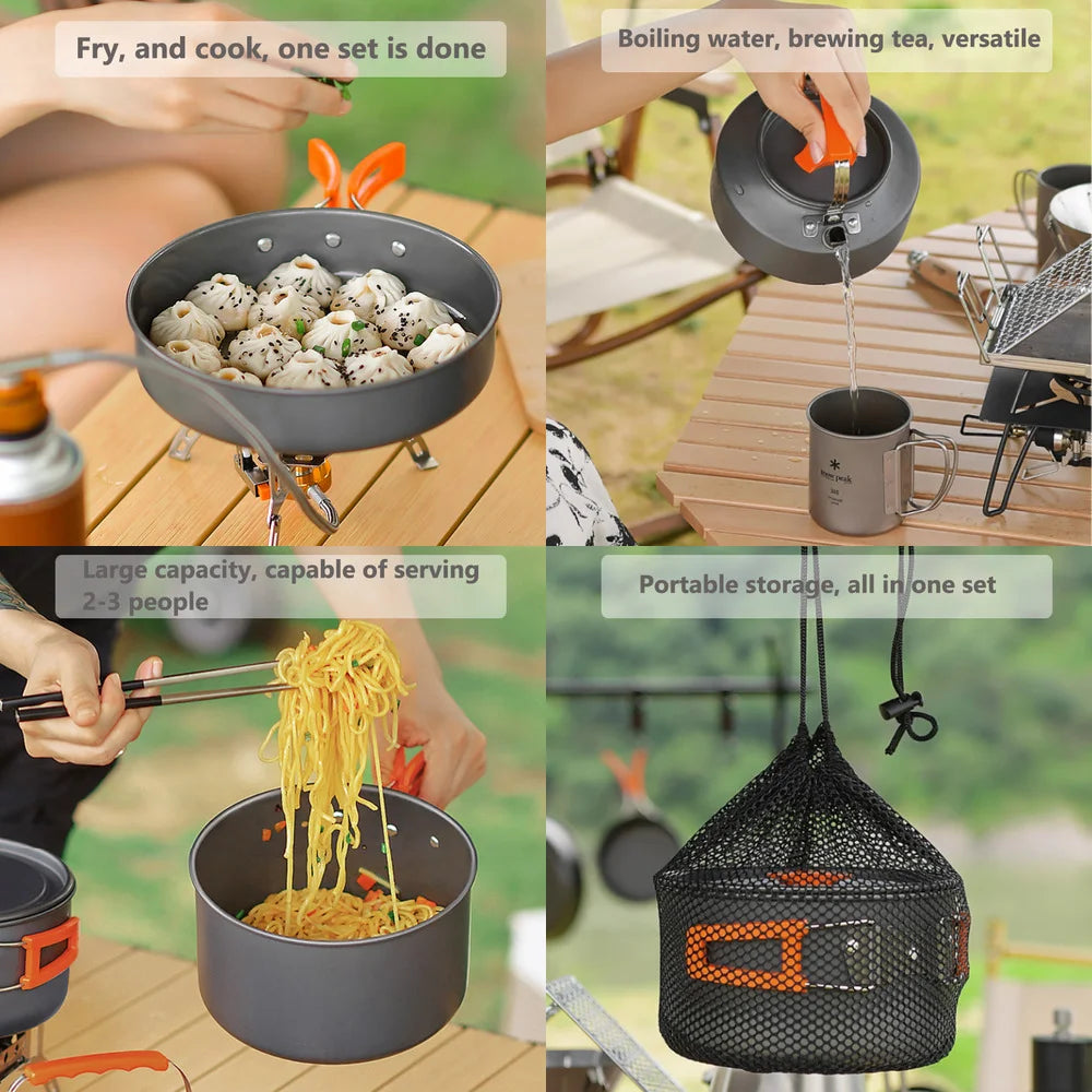 Outdoor Picnic Set For 2-3 People Cookware