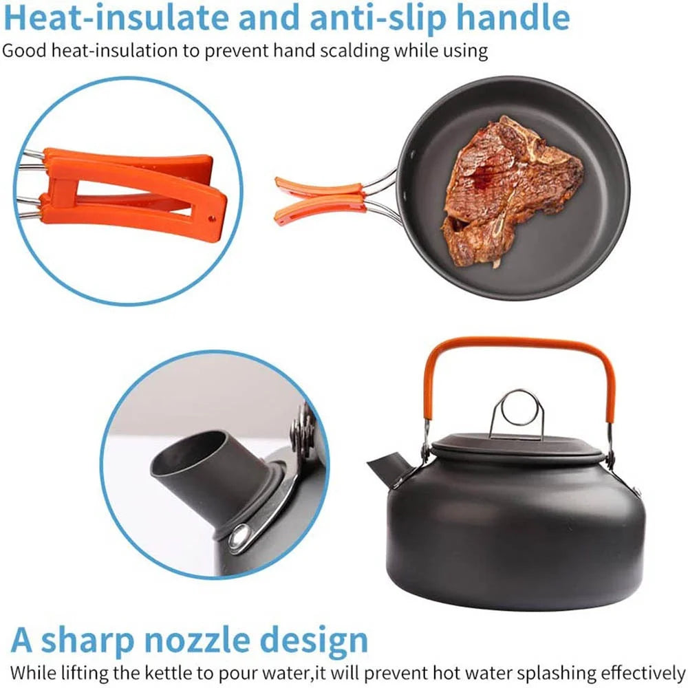 Outdoor Picnic Set For 2-3 People Cookware