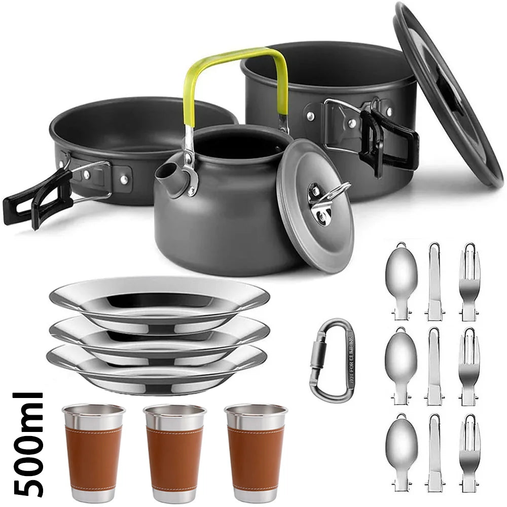 Outdoor Picnic Set For 2-3 People B Cookware