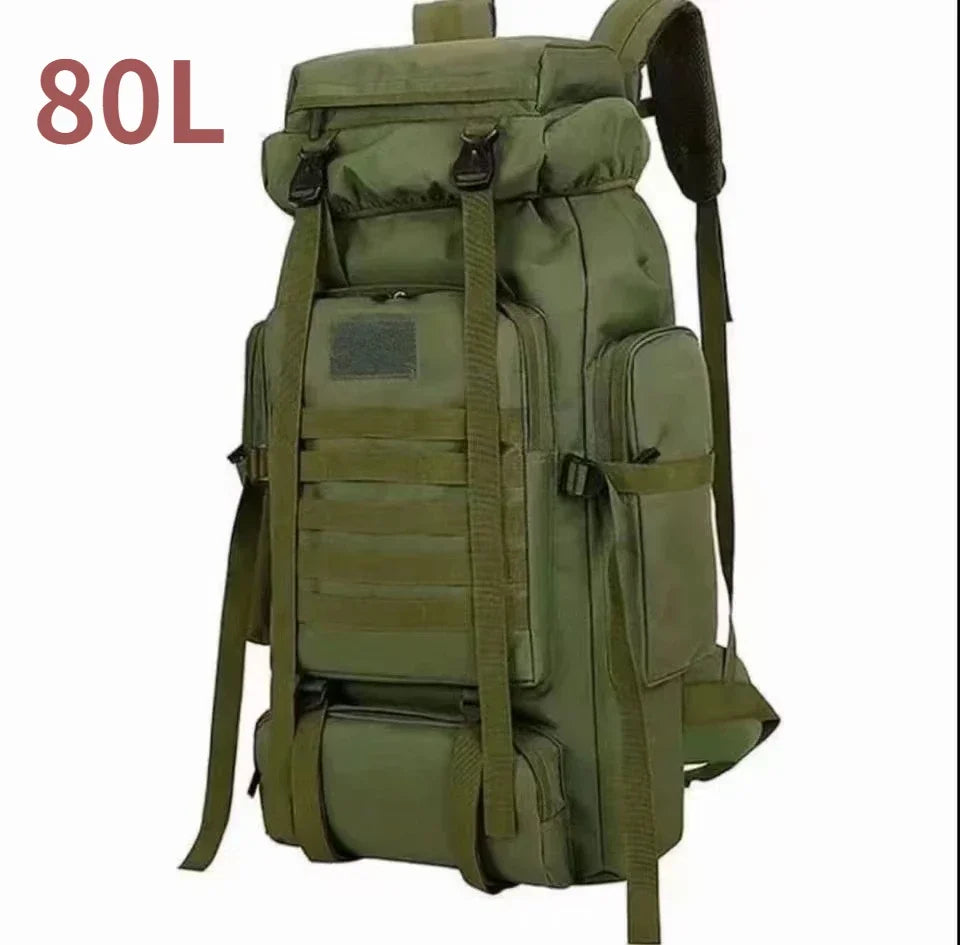 80L/100L Tactical Large Backpack For Outdoors Adventure 80L (Green) Bags