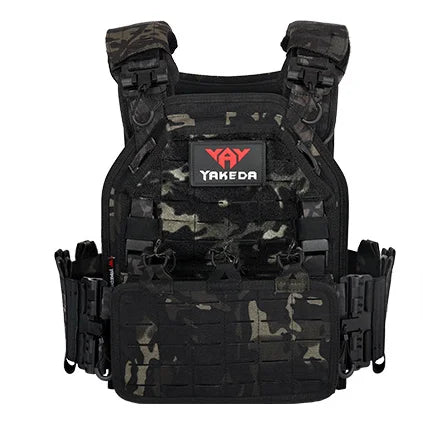 YAKEDA Battlefield Tactical Vest Black CP Vest