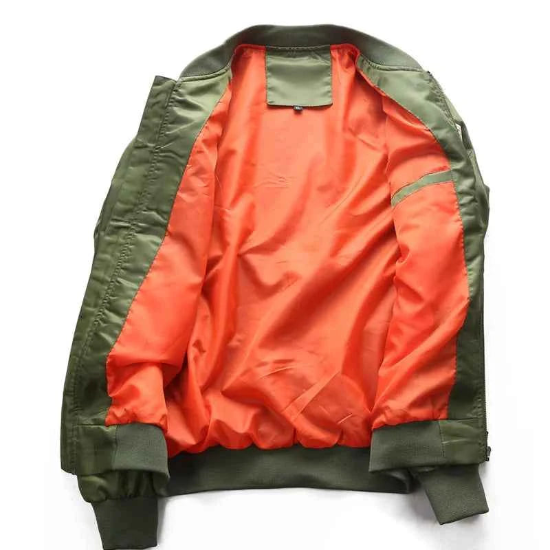 Military-Outdoors Air Force Pilot Jacket with Patches Jacket