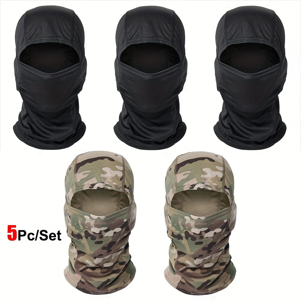 Military-Outdoors Balaclava Full Face Mask - 5 Pack Combination 10 Mask