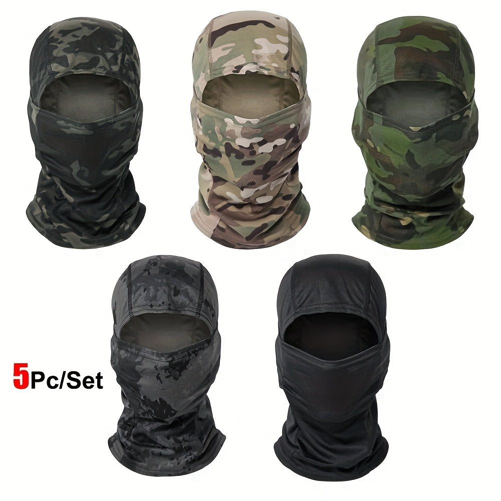 Military-Outdoors Balaclava Full Face Mask - 5 Pack Combination 1 Mask