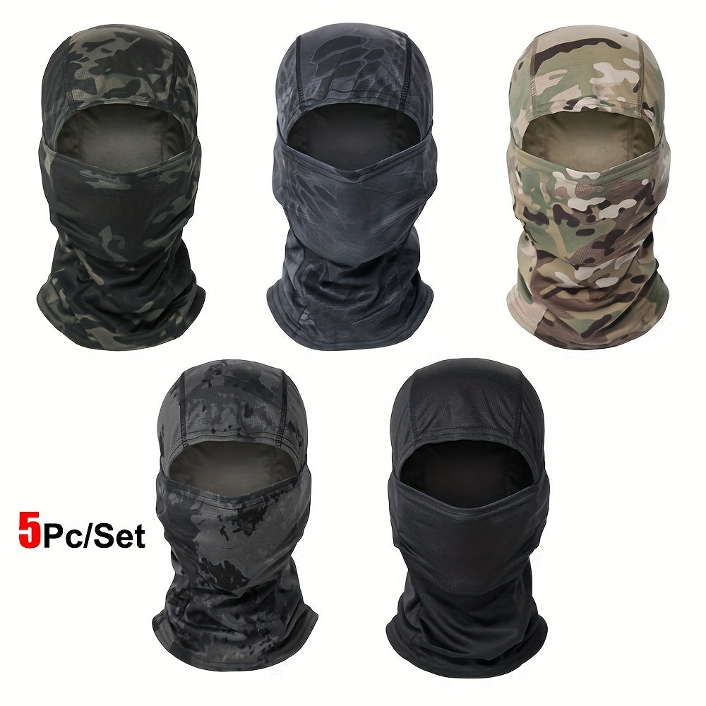 Military-Outdoors Balaclava Full Face Mask - 5 Pack Combo 12 Mask