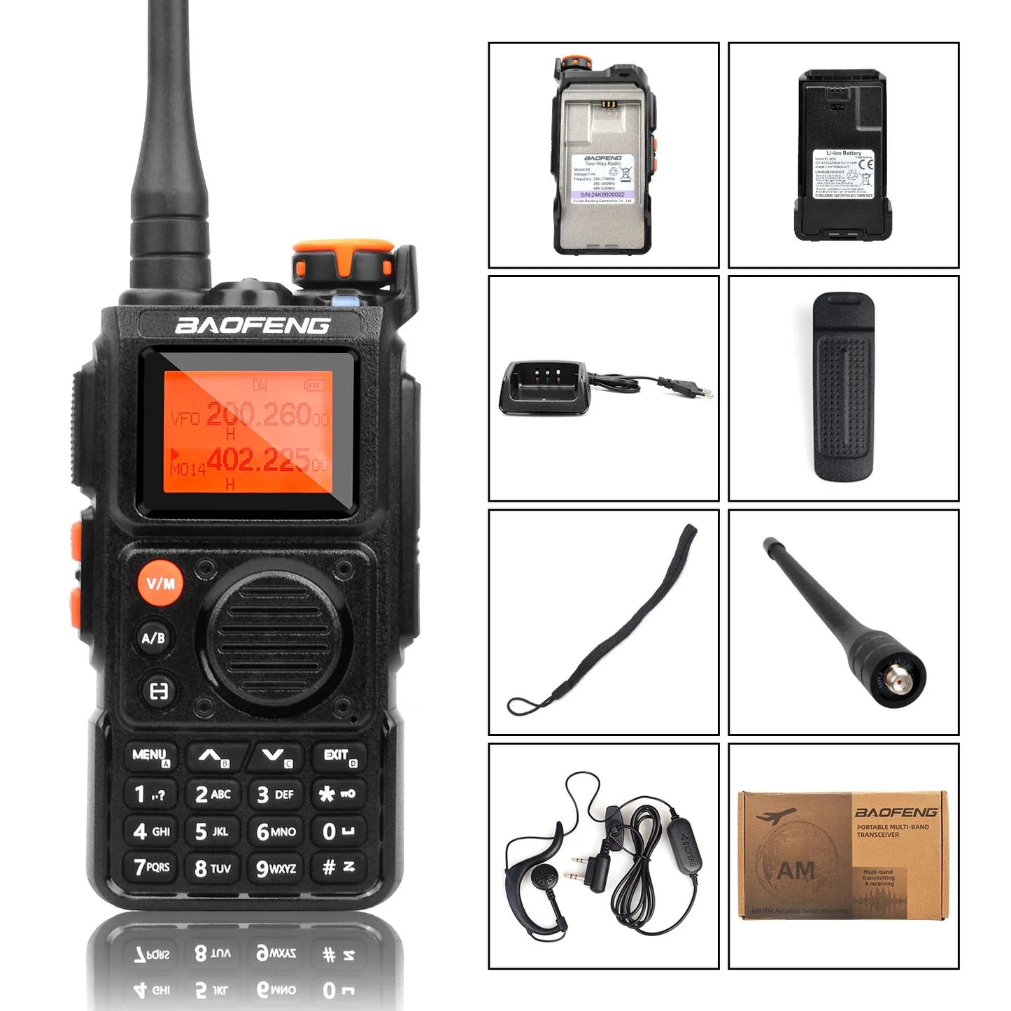 Walkie Talkie Baofeng K6 Multi-Band 999 Ch Walkie Talkie