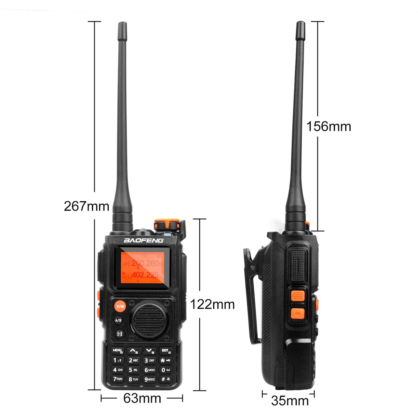Walkie Talkie Baofeng K6 Multi-Band 999 Ch Walkie Talkie