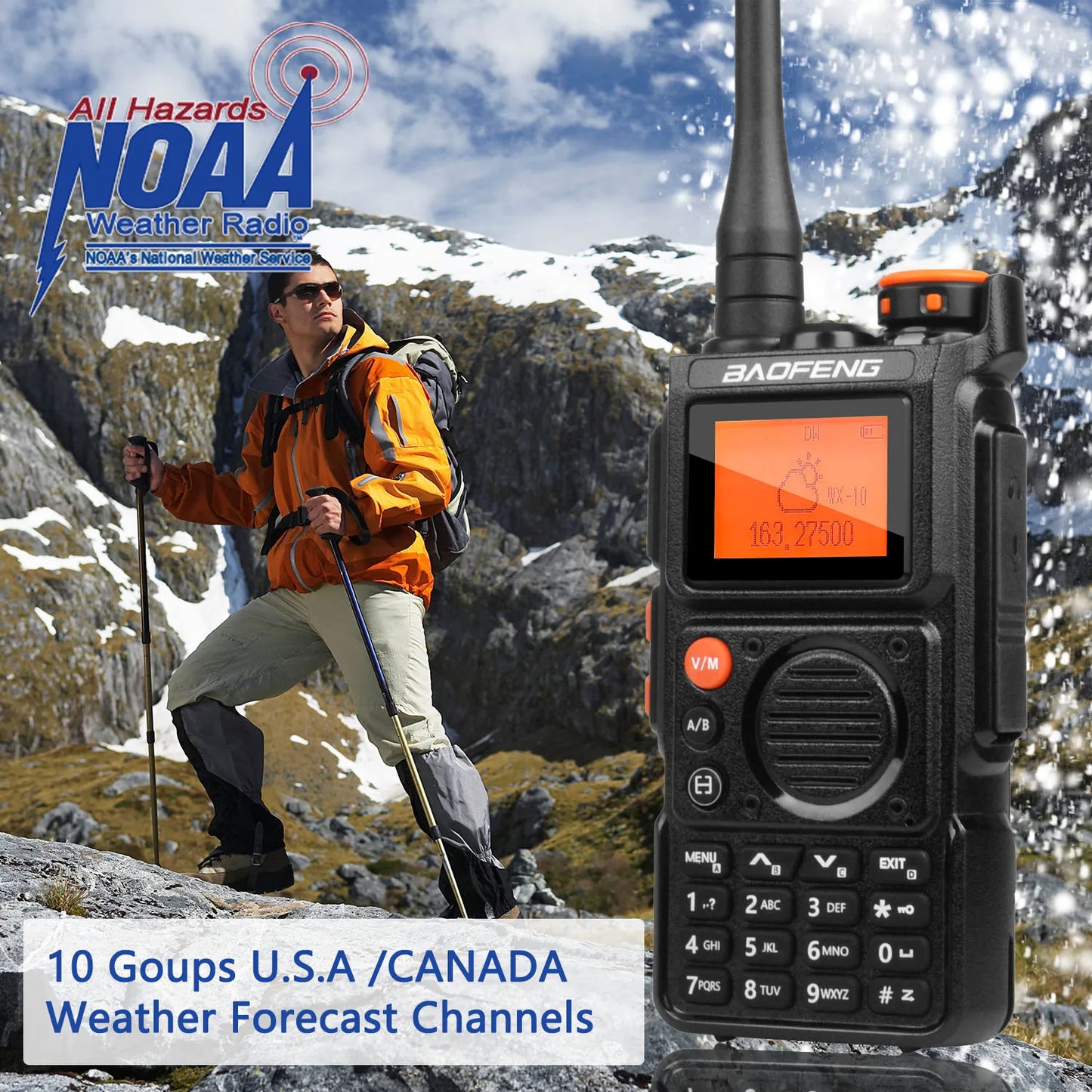 Walkie Talkie Baofeng K6 Multi-Band 999 Ch Walkie Talkie
