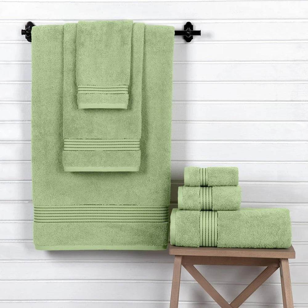 Set of 6 Military Green Cotton Towels, Free Shipping - Military-Outdoors.com