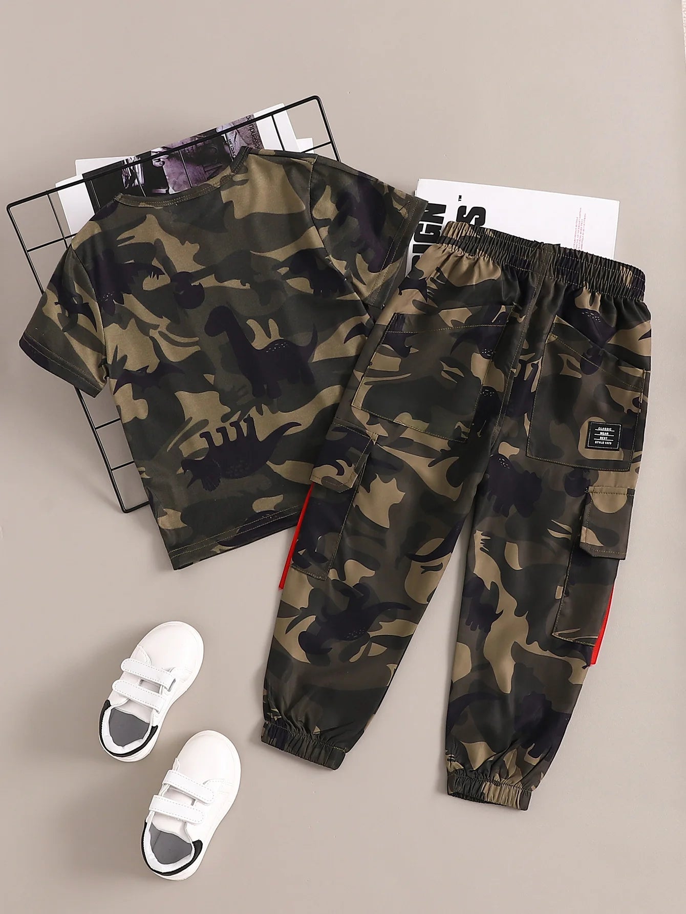 Boys Camouflage T-shirt and Pants Clothing Set Kids boys