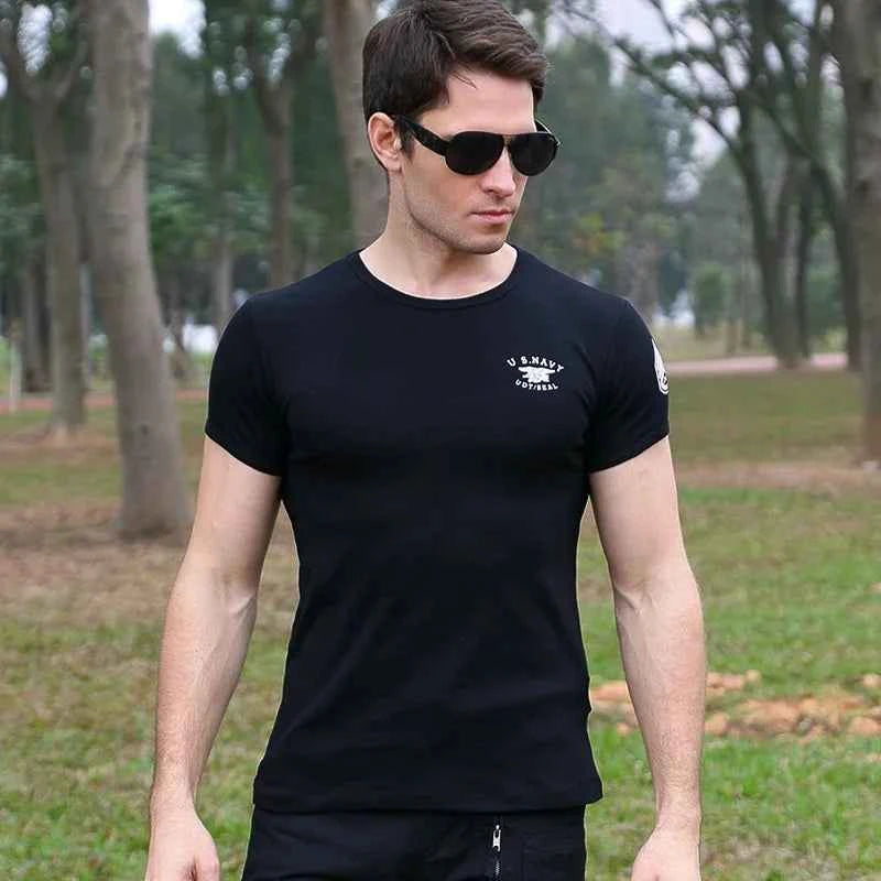 Cotton Military T-Shirt by Military-Outdoors.com Black T Shirt