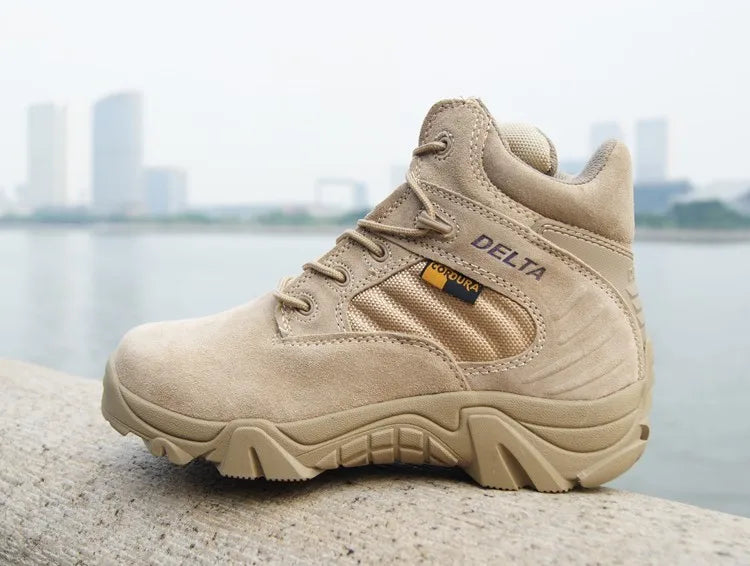 Delta Force Leather Tactical Boots - Military-Outdoors sandy low top Tactical Boots