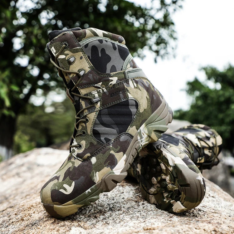 Delta Squad ankle boots camouflage tactical boots from Military-Outdoors.com designed for rugged outdoor use