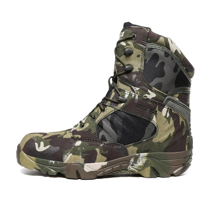 Delta Squad ankle boots camo tactical boots with durable sole and ankle support from Military-Outdoors.com