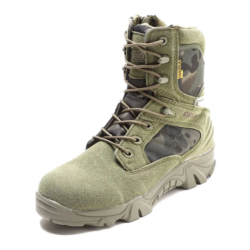 Green Delta Squad ankle boots tactical boot with camouflage panels and rugged sole from Military-Outdoors.com