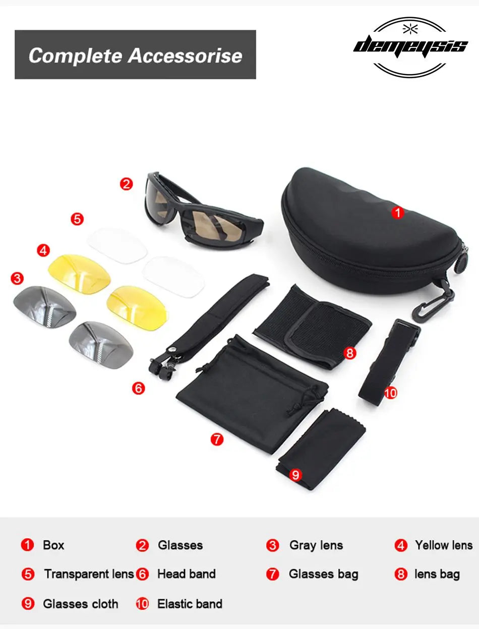 Photochromic Polarized Military Grade Tactical Glasses Sunglasses