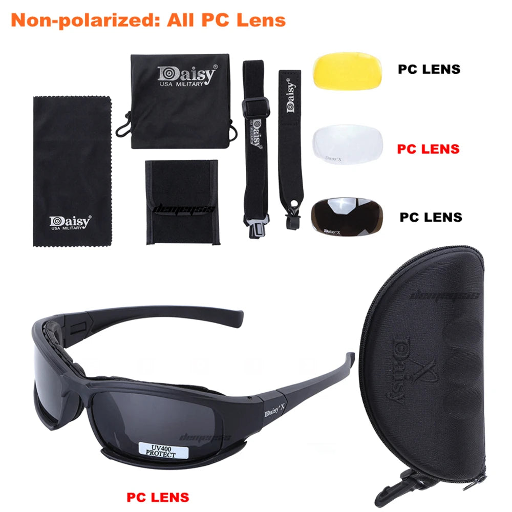 Photochromic Polarized Military Grade Tactical Glasses non polarized Sunglasses
