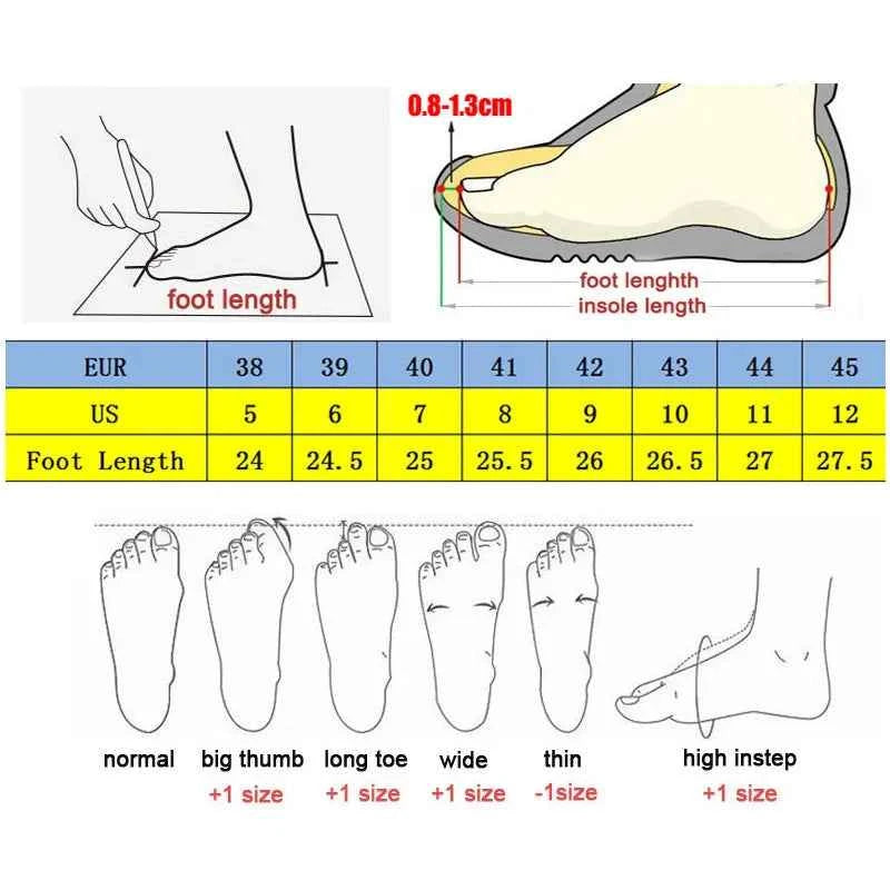 Size chart and foot measurement guide for desert tactical military boots including foot length and fit adjustments