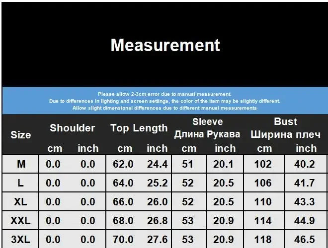 Military Outdoors size measurement chart for tactical army sweater showing top length sleeve and bust in cm and inches
