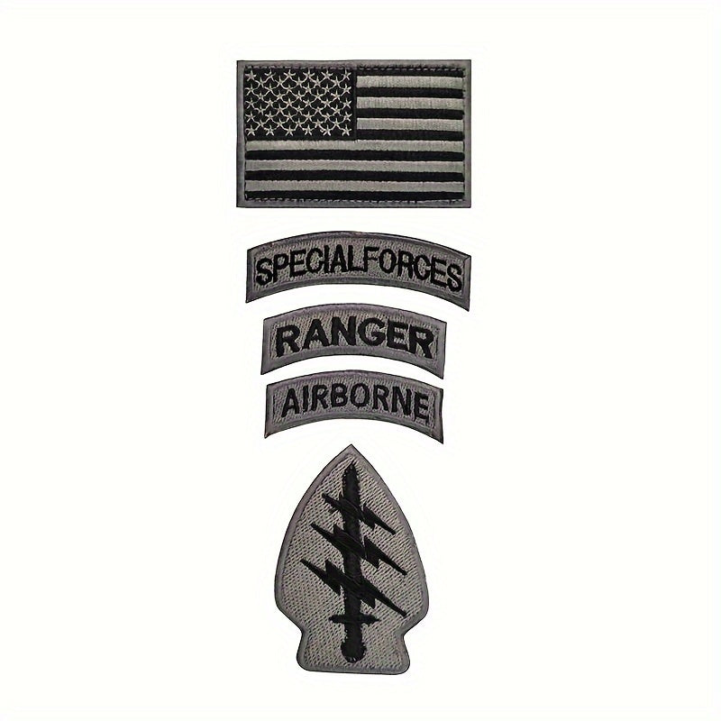 4 Or 5 Pcs American Lightning Tactical Embroidered Patches B Army Logo