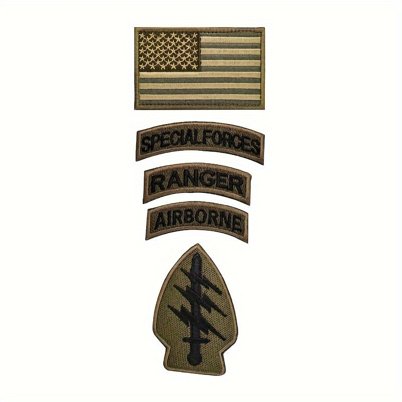 4 Or 5 Pcs American Lightning Tactical Embroidered Patches C Army Logo