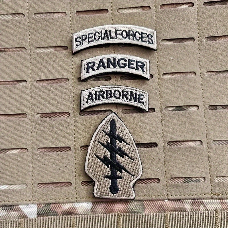4 Or 5 Pcs American Lightning Tactical Embroidered Patches Army Logo