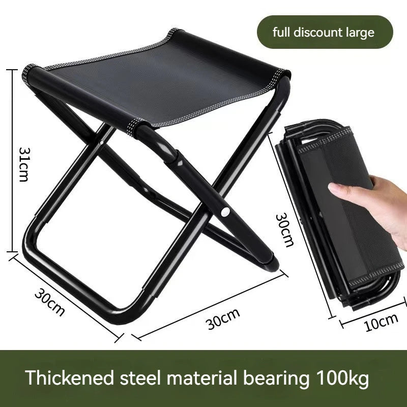 Camping Portable Folding Aluminum Chair black-L Chair