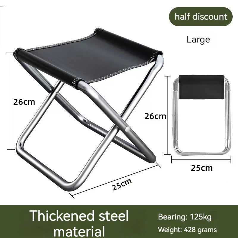 Camping Portable Folding Aluminum Chair sliver-L Chair