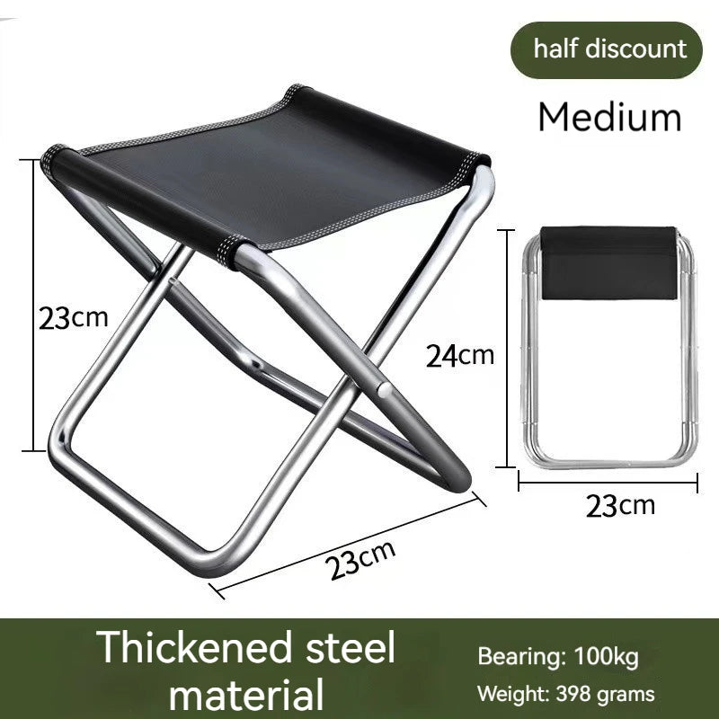 Camping Portable Folding Aluminum Chair sliver-M Chair