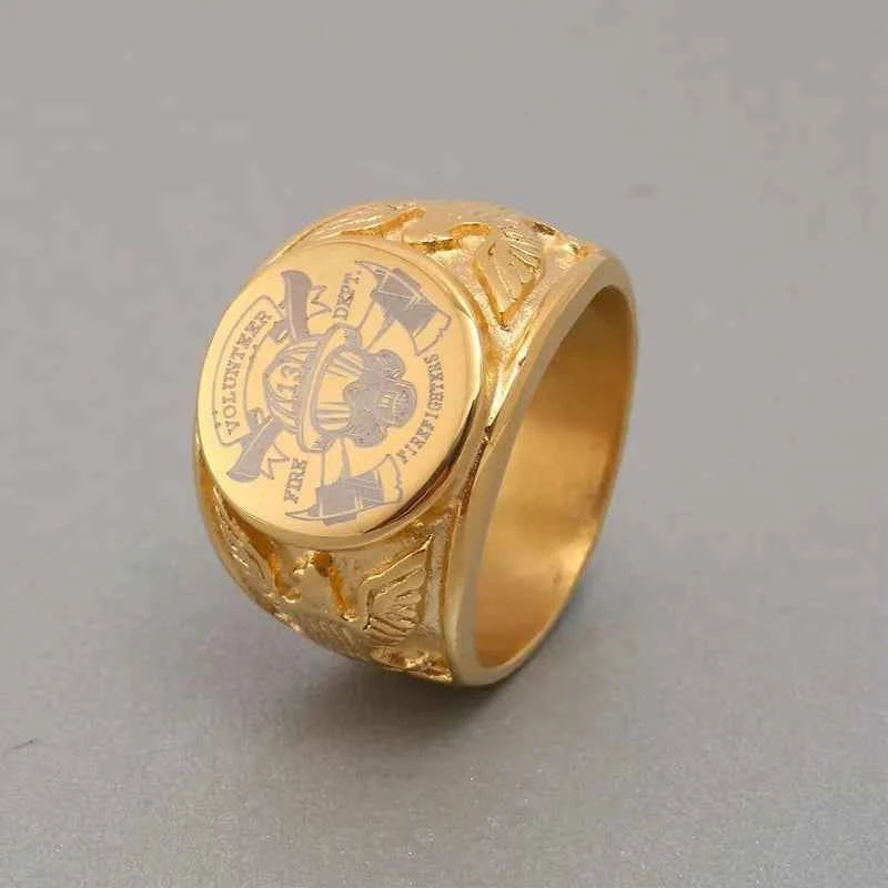 Gold US Army Ring - Durable Military Heritage Jewelry Rings