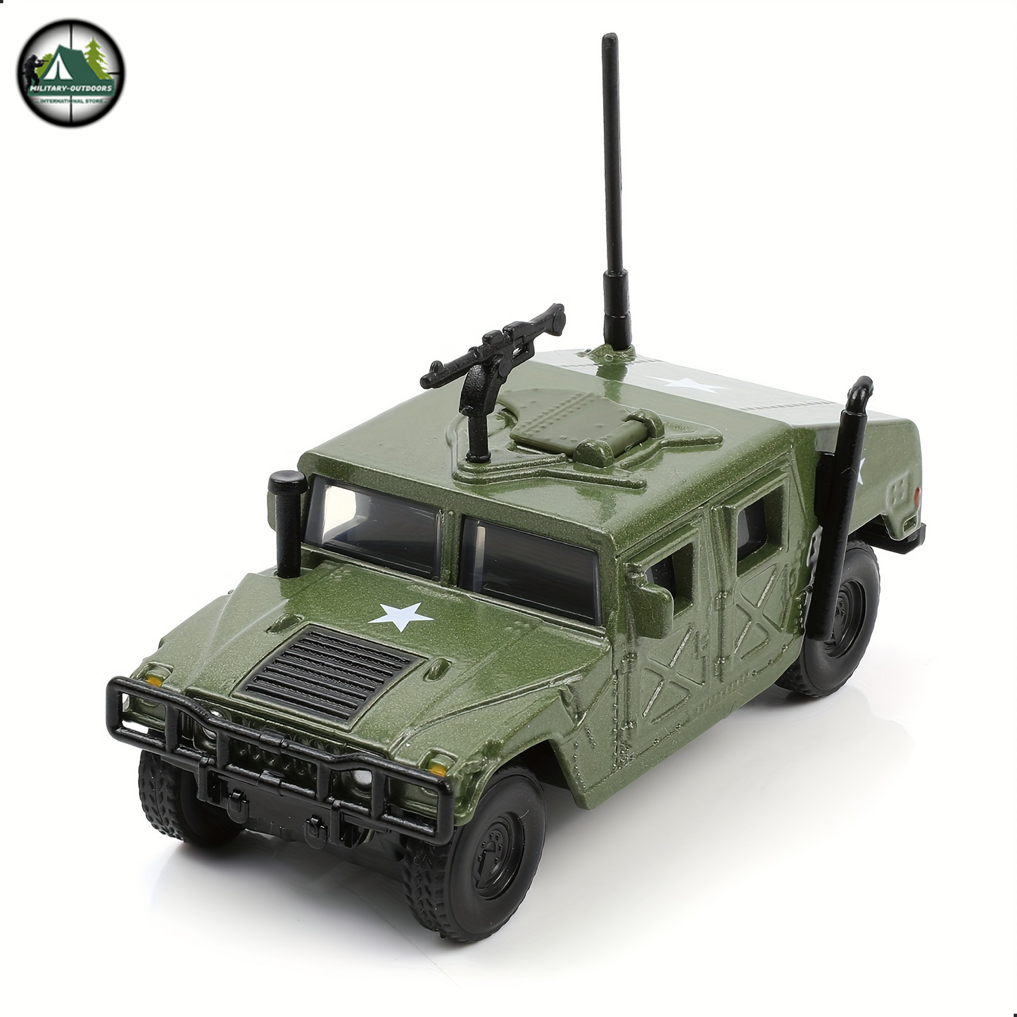 Hummer Military Vehicle Model with mounted gun and antenna by Military-Outdoors.com