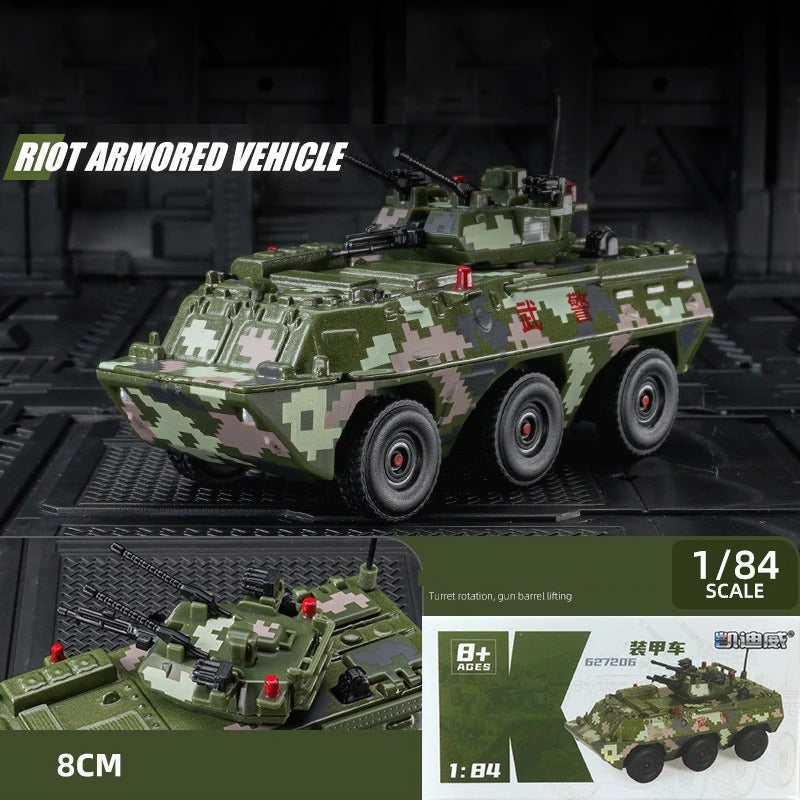 Hummer Military Vehicle Model 184 scale camo riot armored vehicle with detailed turret and guns