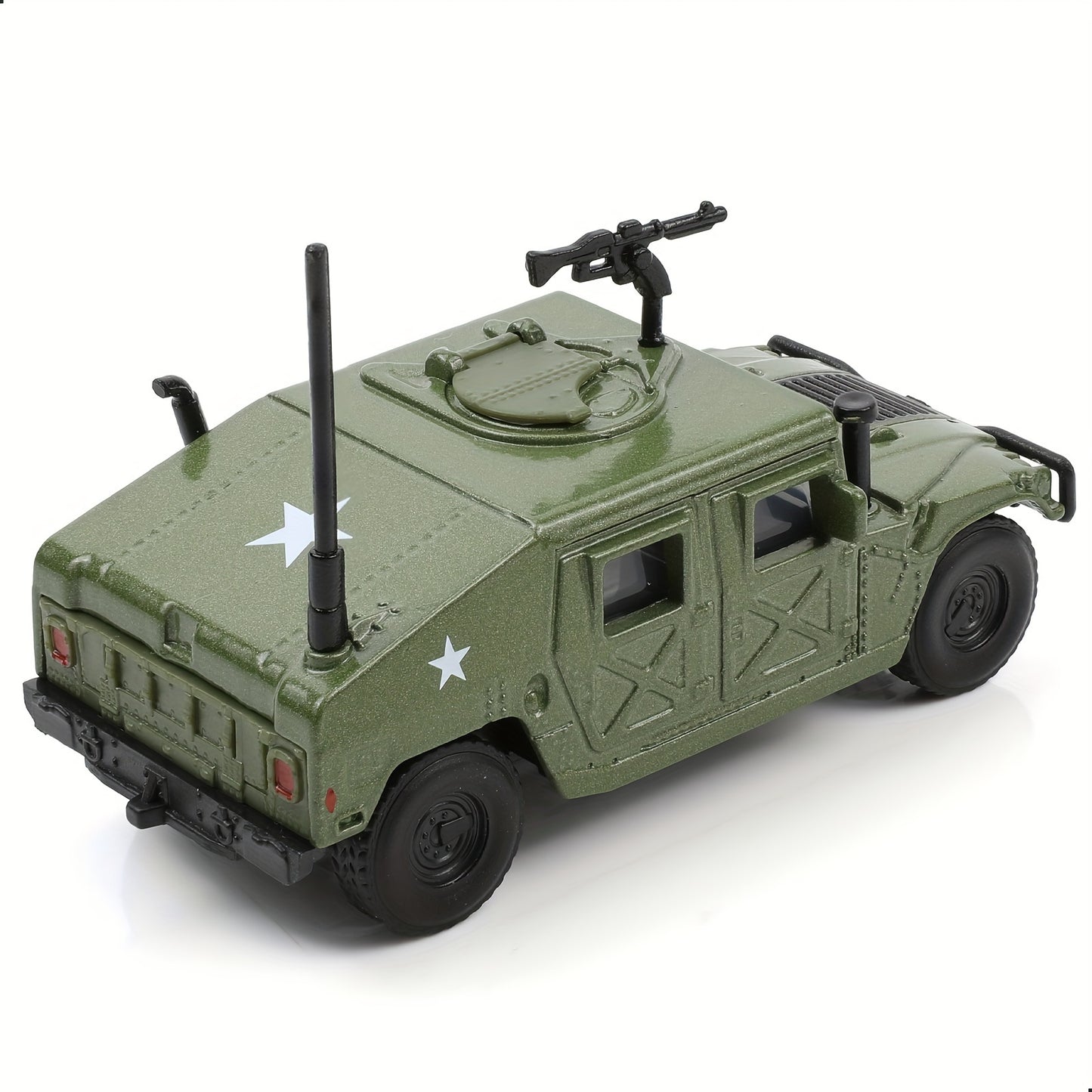 Green Hummer Military Vehicle Model with mounted gun and white star decals from Military-Outdoors.com