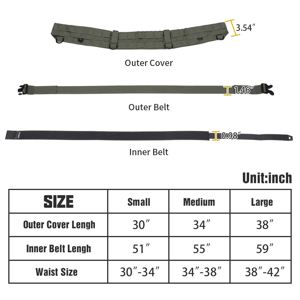 Inner And Outer Adjustable Combat Belt Tactical Belt