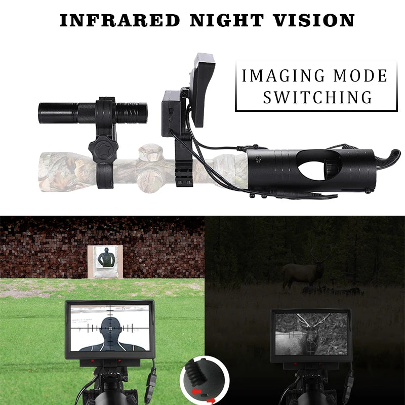 Military-Outdoors.com infrared night vision camera with imaging mode switching for daytime and nighttime use