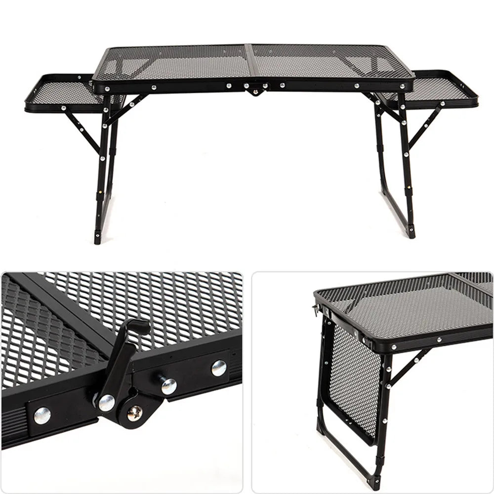 Iron Mesh Folding Table - Durable & Portable Outdoor Gear Table