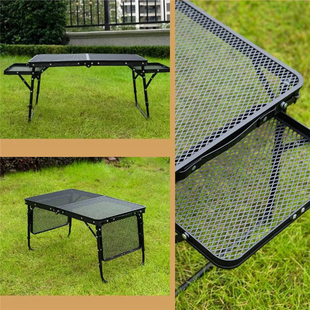 Iron Mesh Folding Table - Durable & Portable Outdoor Gear Table