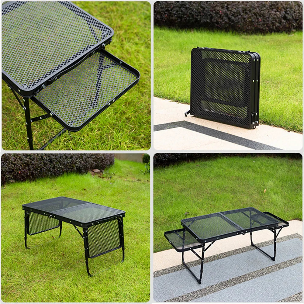 Iron Mesh Folding Table - Durable & Portable Outdoor Gear Table