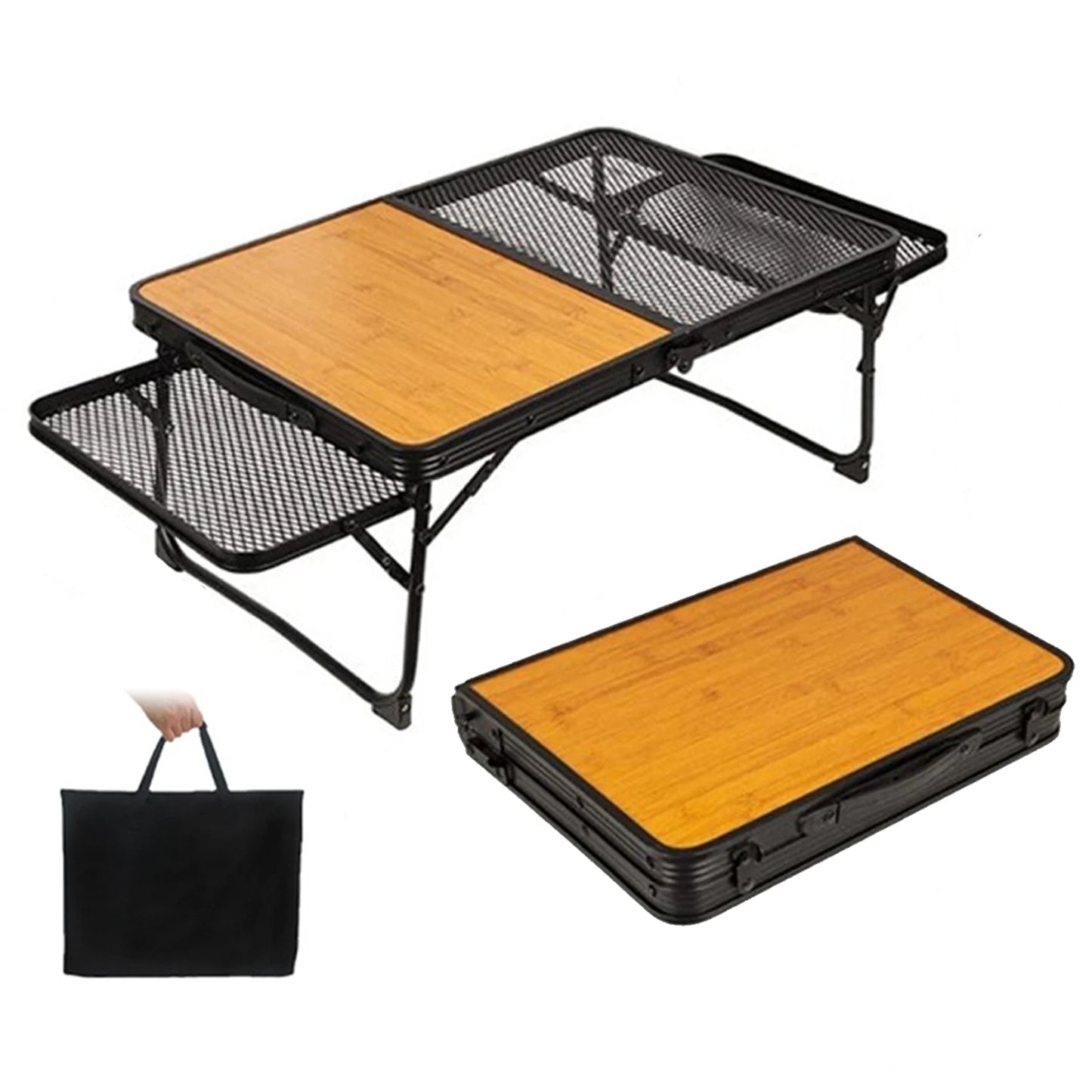 Iron Mesh Folding Table - Durable & Portable Outdoor Gear C With bag Table