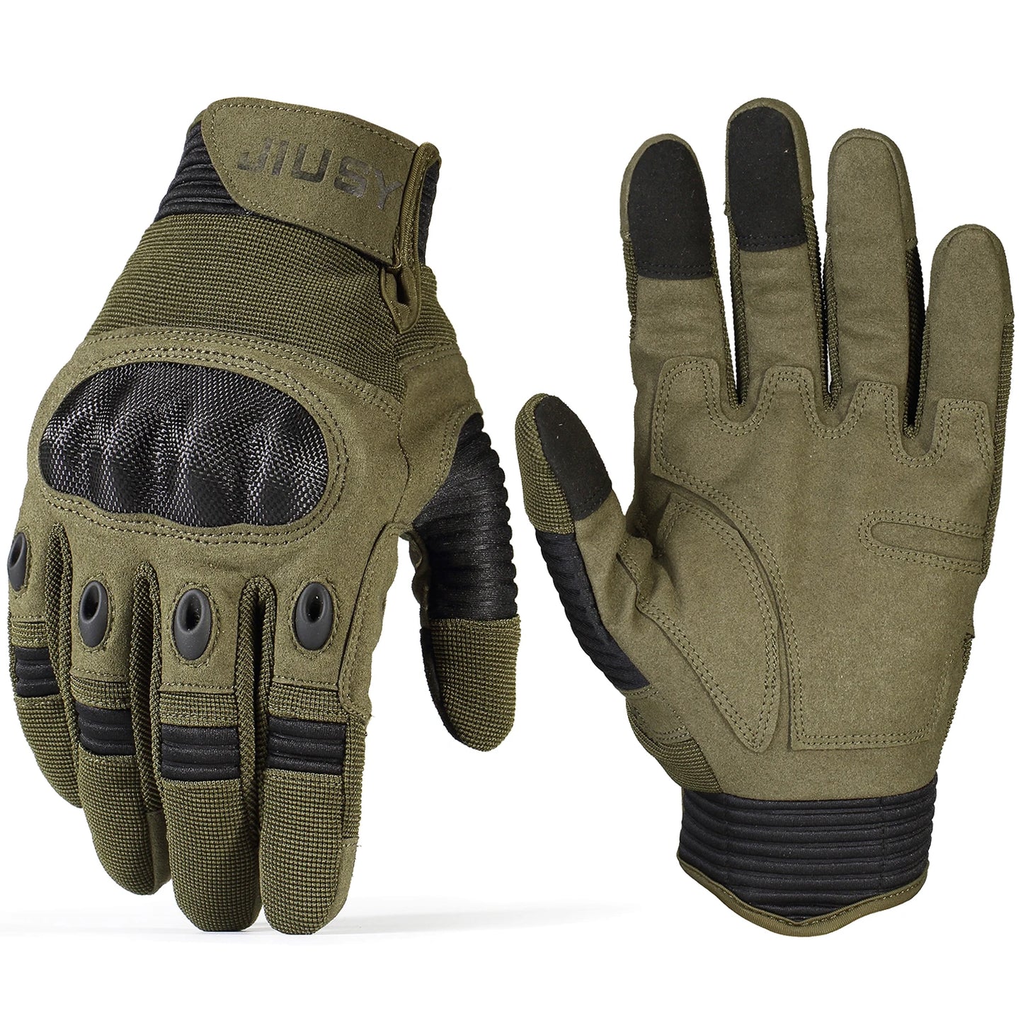 Military Gloves With Touchscreen Ability - Durable Tactical Gear Green Gloves