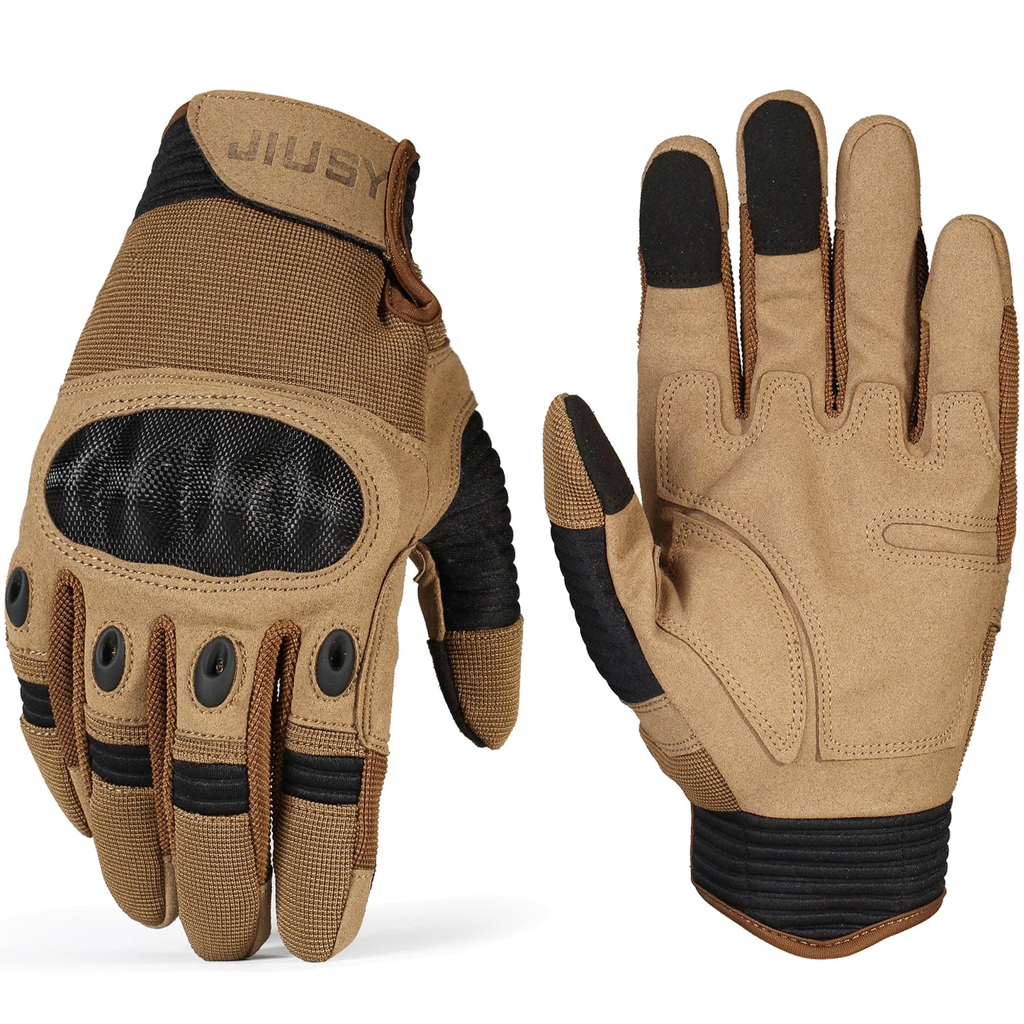 Military Gloves With Touchscreen Ability - Durable Tactical Gear Brown Gloves