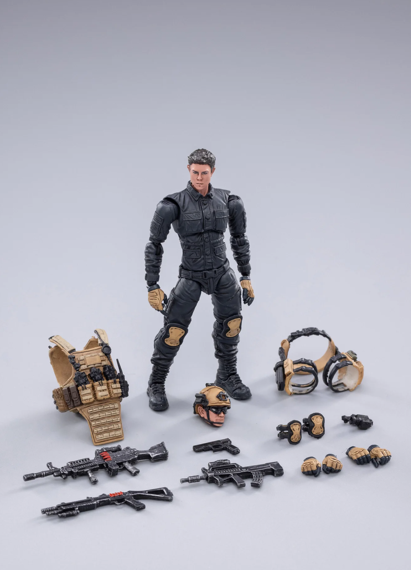 JOYTOY special forces set action figure with tactical gear, weapons, helmet, and accessories from Military-Outdoors.com
