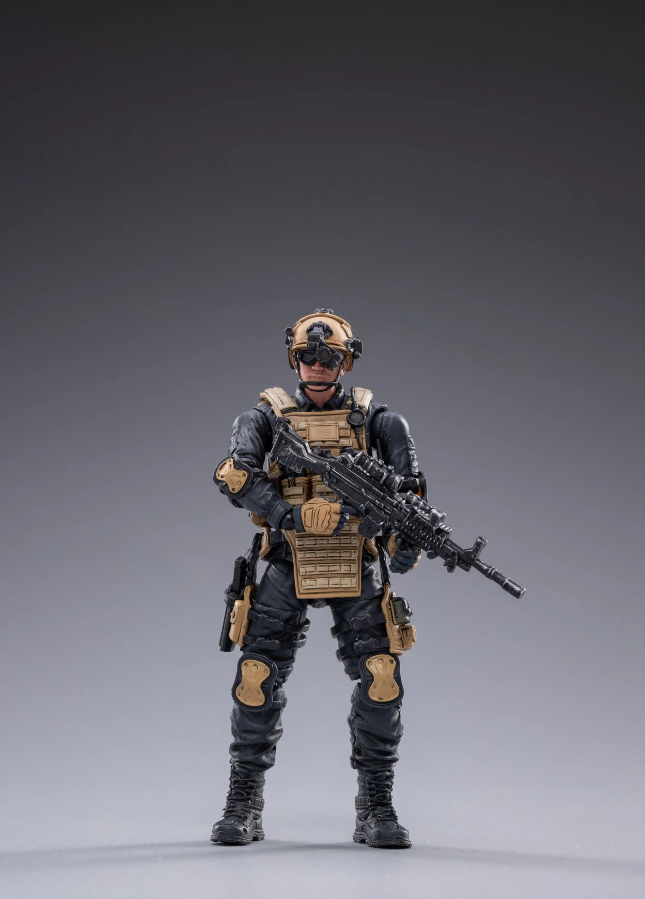 JOYTOY special forces set action figure in tactical gear holding a detailed rifle from Military-Outdoors.com
