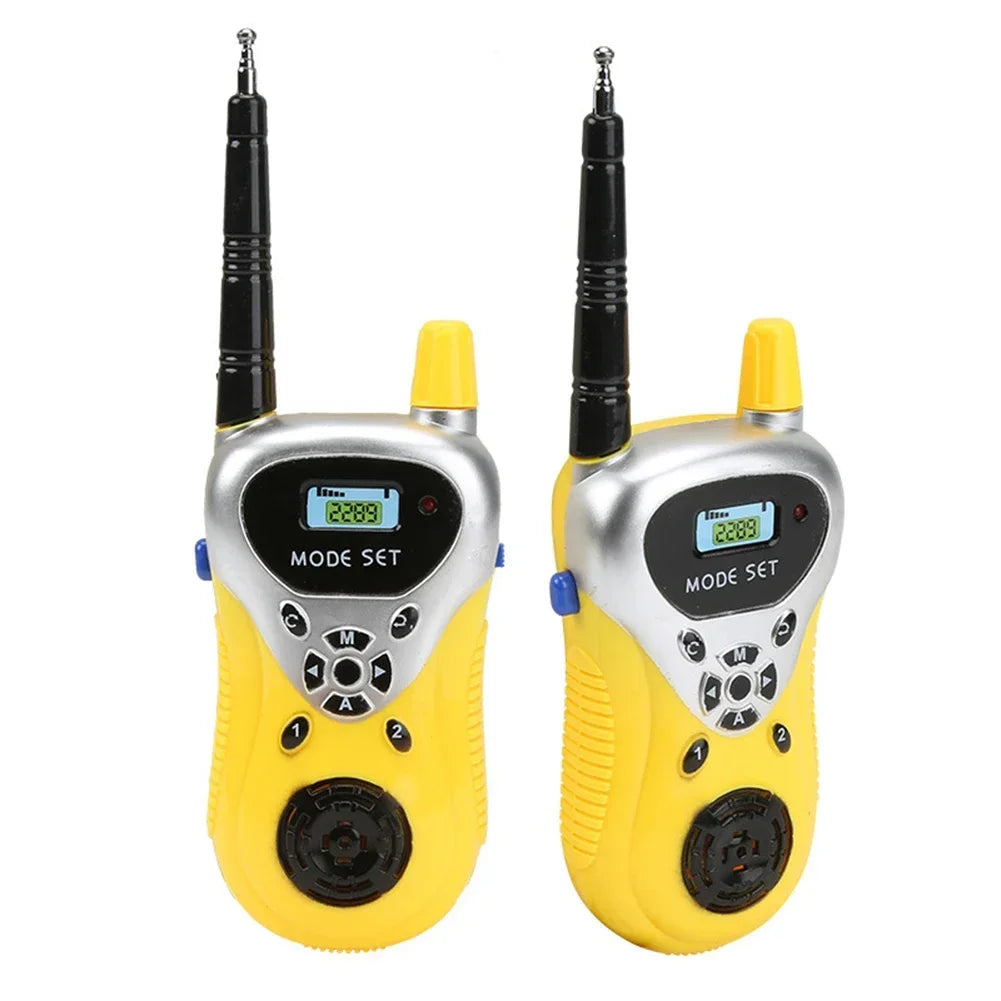 2Pcs Set Walkie Talkies for Kids 50M Range 2pcs Yellow Toys