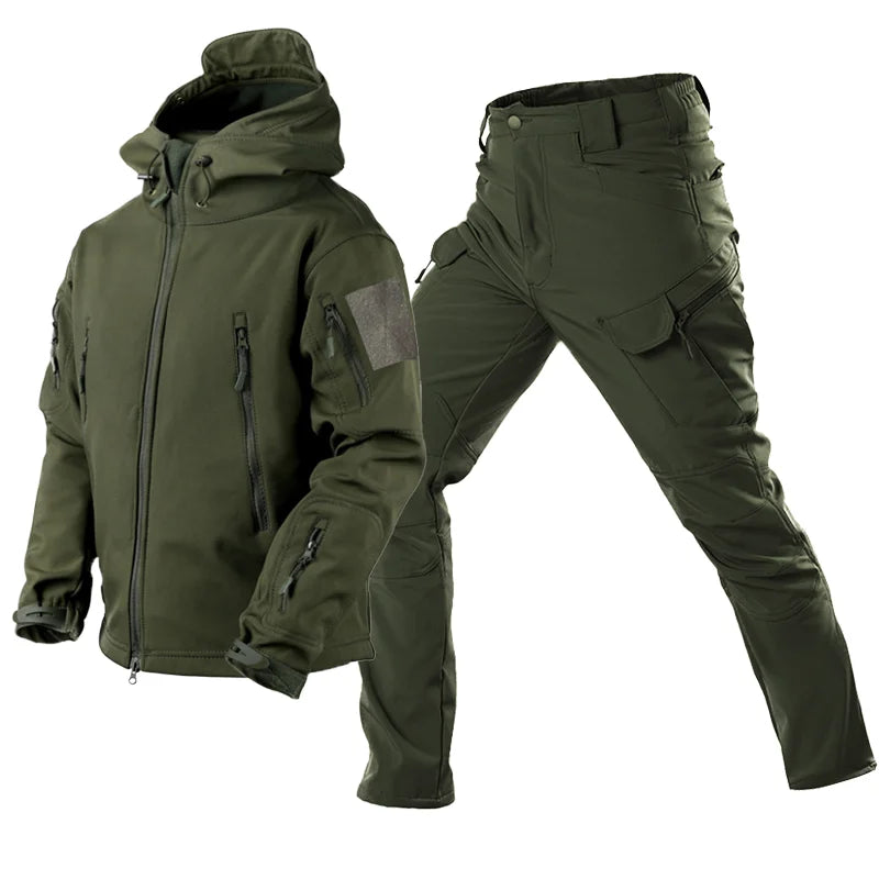 Military Combat Softshell Suit for Tactical Adventures Army green suit Suit